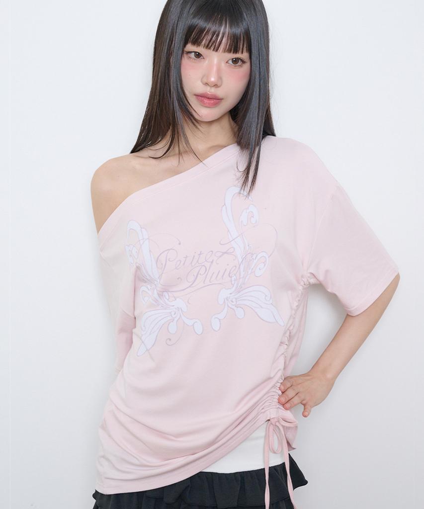 ILLIGO Saeso Fairy One-Shoulder T-Shirt Pink