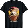 Mushroom Cat In Pot Graphic Tee Cottagecore Aesthetic Kawaii Animal Lover Casual T-Shirt