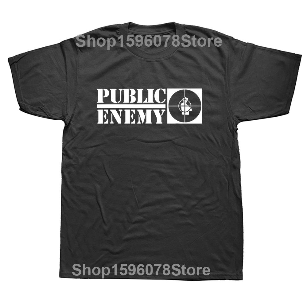 2024 Divertente Stile Estivo Squadra Rap USA Public Enemy Maglietta Grafica Maglietta in Cotone Grafica Musicale Manica Corta Casual Hip Hop Magliette