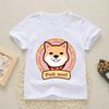 2025 New Fashion Cute Shiba Inu Girls Boys Print T Shirt Tops Kids Funny Clothes Cartoon Children Round Neck New Tshirt