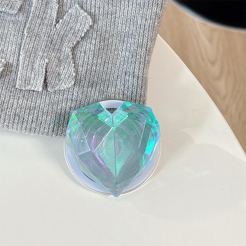 3D Heart-Shaped Laser Magnetic Airbag Phone Holder & Finger Ring