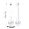 Shiny Ab Transparent Pendant Drop Earrings Bubble Ball Glass Water Inside Dangle Earrings Jewelry Decoration For Women