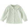 DAVE&BELLA Girls' Spring Cotton Long-Sleeve Shirt