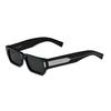 Saint Laurent Logo Acetate Irregular Frame Sunglasses Men sunglasses Black 779820Y99601033