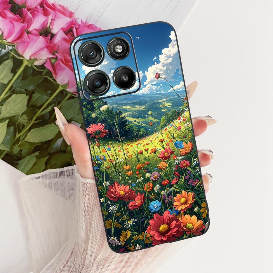 For Motorola Moto G67 Case Moto G77 XT2621-2 Cute Love Heart Painted Cover Soft Silicone Case For Motorola G77 G 67 MotoG67 Bags