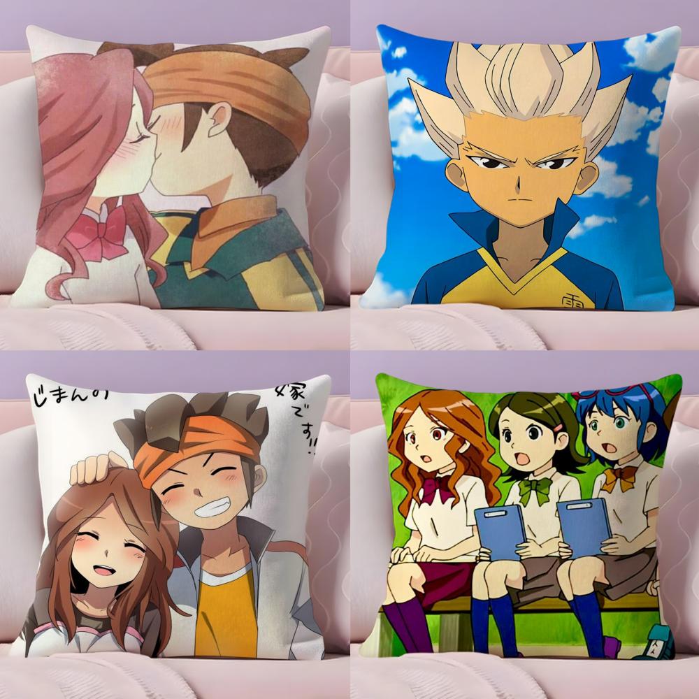 I-Inazuma E-Eleven Anime Cushion Cover Plush Fabric Soft Double-Sided Printed Sofa Warm Winter Home Gift Pillow Cover