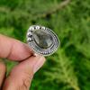 Birnenförmiger Labradoritstein Hochzeit Trendiger Schwesterring Schmuck 925 Sterlingsilber