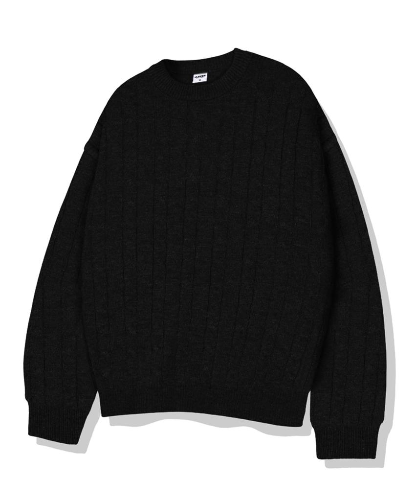 Ulifezip Simple Cable Knit Round Neck 5 Colors [Ulzk_1001]