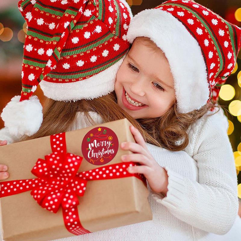 500pcs Merry Christmas Stickers Xmas Tree Snowman Paper Label DIY Gift Baking Package Envelope Sticker 2025 New Year Decoration