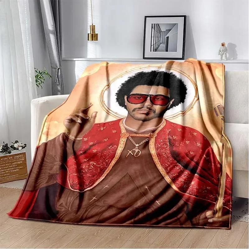 The W-Weeknd Rapper Music Album Blanket 3D Flannel Blanket Soft Throw Art For Home Decor Bedroom Sofa Naps Picnic Gifts Present
