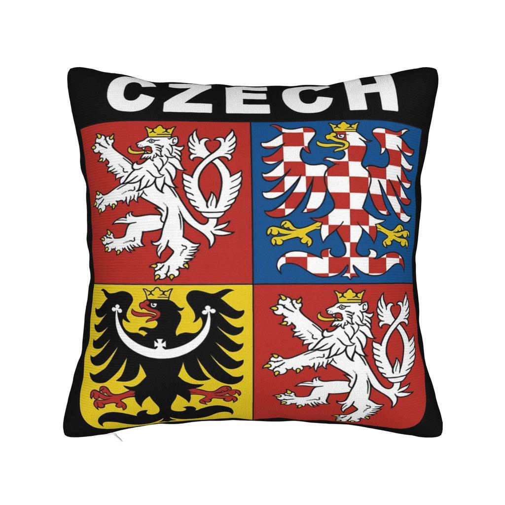 Czech Republic Coat Of Arms Pillow Covers Merch Soft Cushion Cover Decor Throw Pillow Case Cover Sofa Multi Size