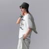 Li Ning CF Playful Attitude Letter Print Sports Knit Crew Neck Short Sleeve T-Shirt Men Tops Standard-White ATSU613-2