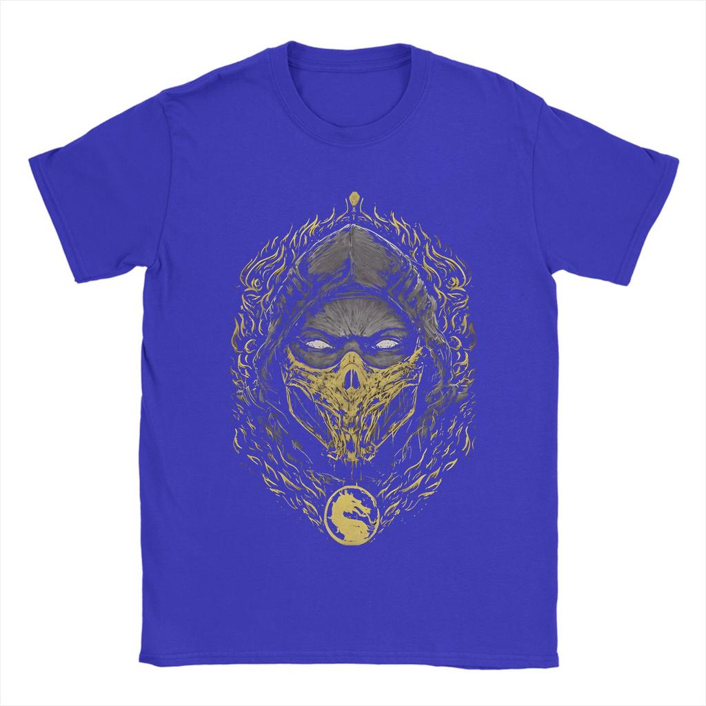 Game Mortal Kombat T-Shirts Men Vintage Pure Cotton Tee Shirt O Neck Short Sleeve T Shirts Graphic Clothing