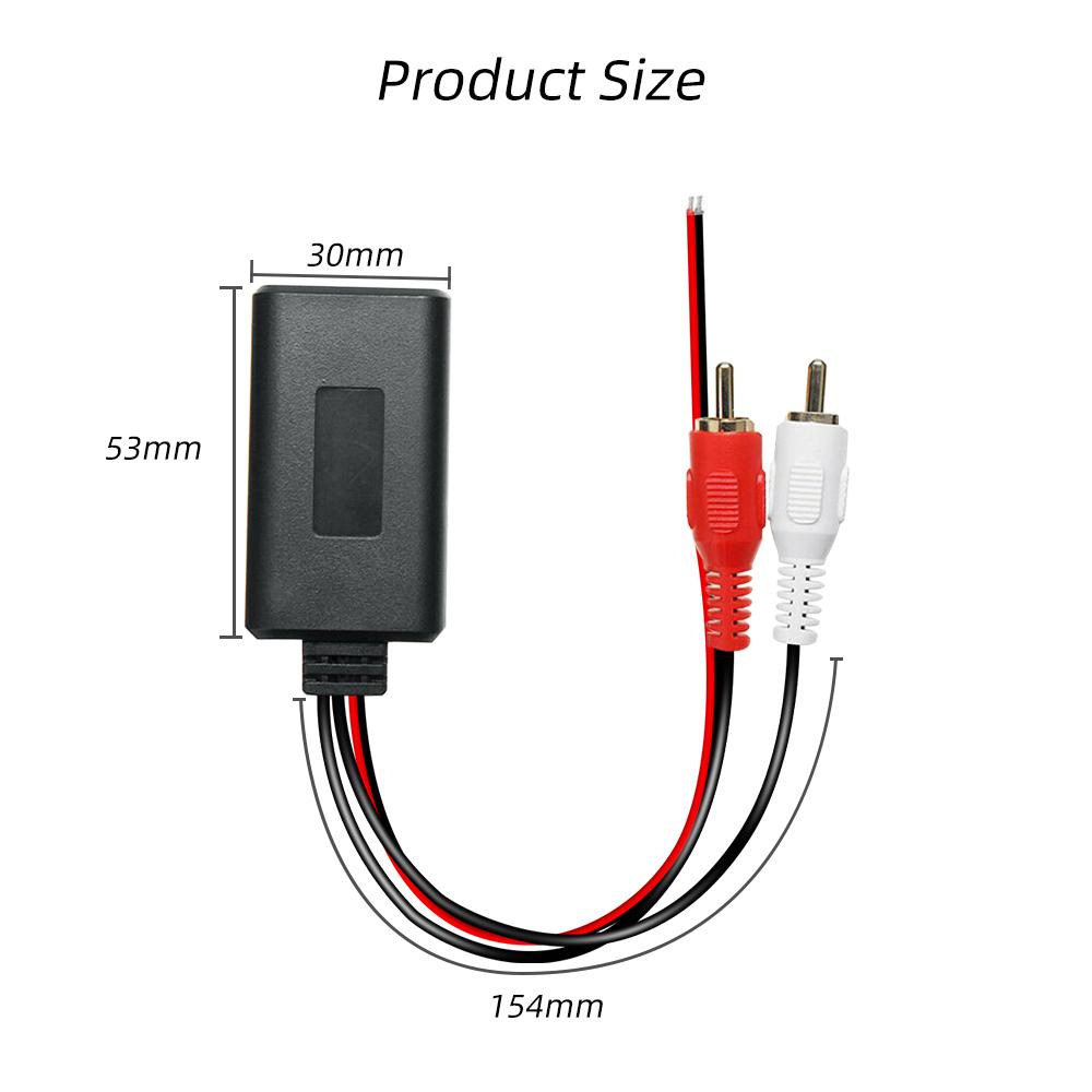 Car Wireless Bluetooth AUX Adapter HIFI Stereo Audio Music Receiver 2RCA Interface or USB To 3.5mm Jack Audio Line for Car Speaker