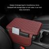 Arm Rest Cover For Car Durable Leather Easy-to-Install Armrest Pad With Storage Bags Car Accessories