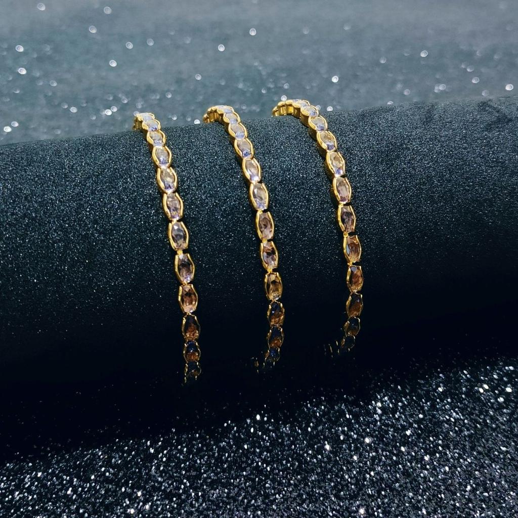 Nieuwe Modieuze Zirconia Armband om Rijkdom aan te trekken, Eenvoudige Kleurrijke Veelzijdige Armband voor Vrouwen