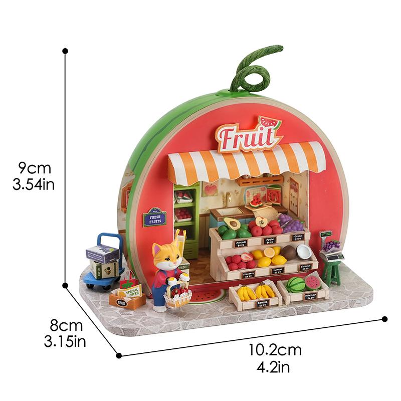 DIY Miniature Dollhouse Kit Handmade3D Wooden Puzzle  Assembly Model Doll House with LED Home Decor for Friends Birthday Gifts