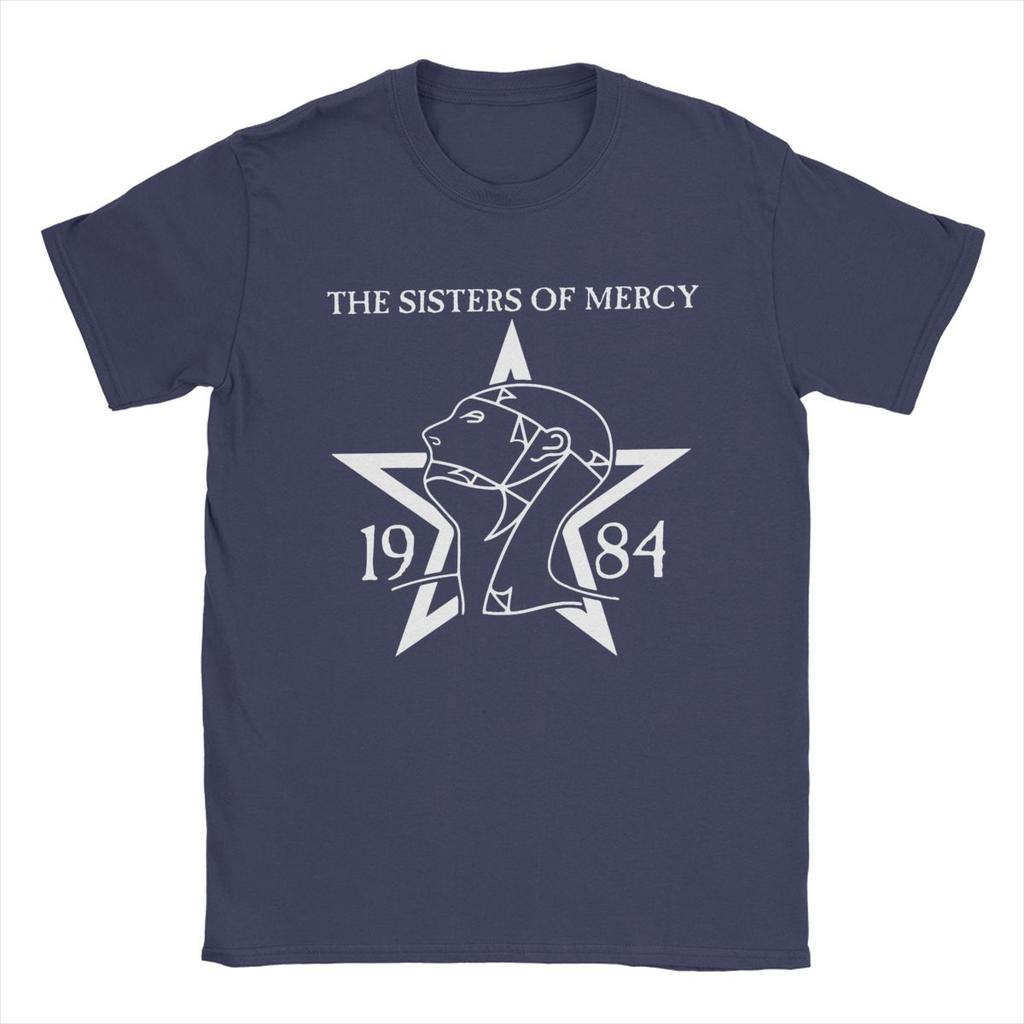 1984 The Sisters Of Mercy T Shirt Men's Cotton Vintage T-Shirt Round Neck Tees Short Sleeve Clothing New Arrival