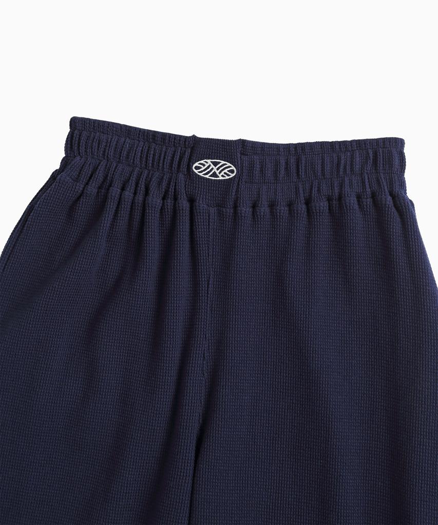 Minasu Track Logo Waffle Jogger Pants_Navy