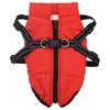 Waterproof Reflective Red Dog Coat with Integrated Harness Size L36