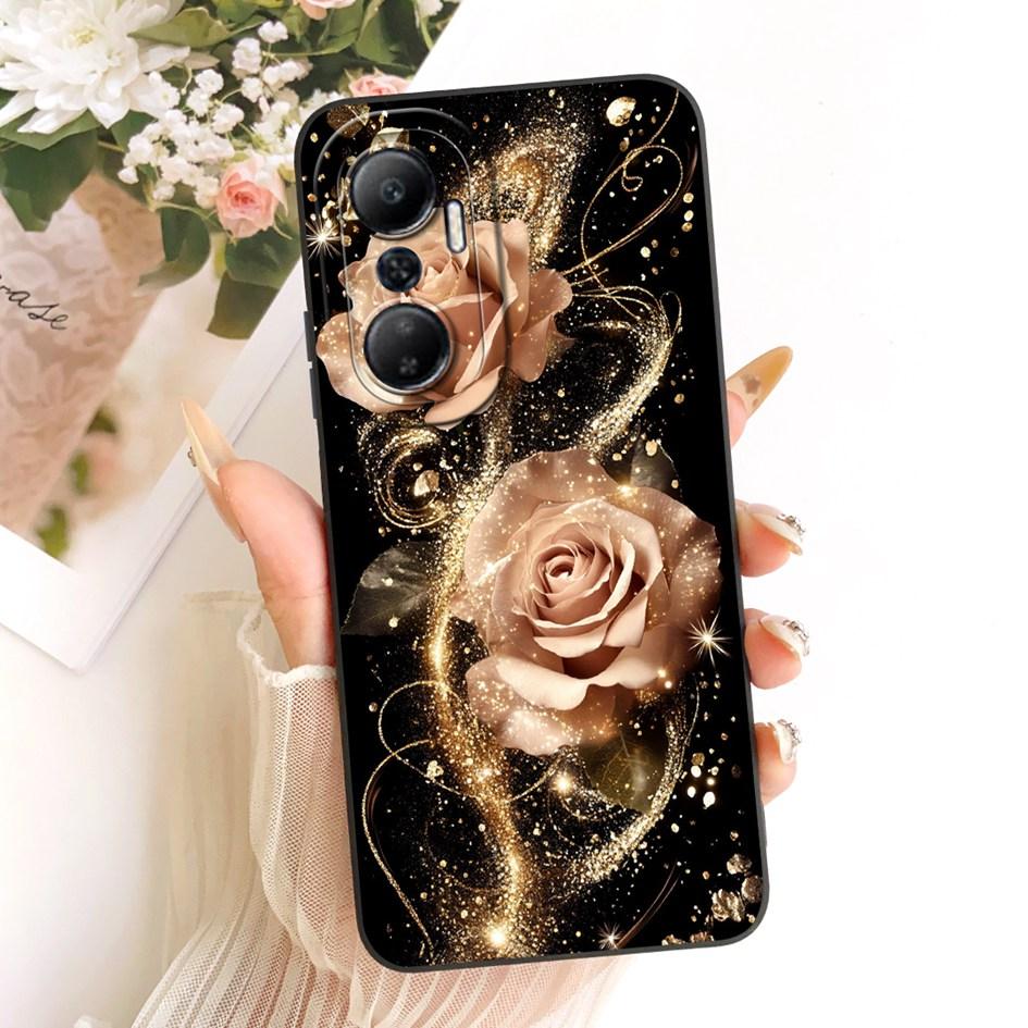For Infinix Hot 20 Play Case X6825 Popular Flower Cover Soft Liquid Silicone Phone Shell For Infinix Hot 20s 20i Hot20 4G Covers
