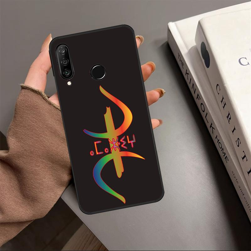 Amazigh Berber Flag For Huawei P30 P40 Lite P60 Pro Nova 10 9 SE 7i 8i 11i 12i 12s Y90 Y60 Y70 Y72 Y61 Y91 Case