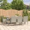 Vidaxl 9-Cz. Set di Mobili da Giardino con Cuscini, Rattan PE Grigio