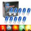 10/20pcs T10 W5W Bulbs 194 158 12v 5w Halogen Lamp Car Interior Instrument Light Reading Light Clearance Wedges Lamp White Amber Bulbs 7