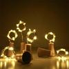 Solar 20LED Wine Bottle Lights Cork Shape Fairy Lights Garland Christmas Light Copper Wire Home Room Decoration Lamp