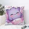 Japanese Anime Pokemon Gengar Cartoon Pillow Cover Square Pillow Case Cushion Cover Pillowcases For Office Car Home Decorative