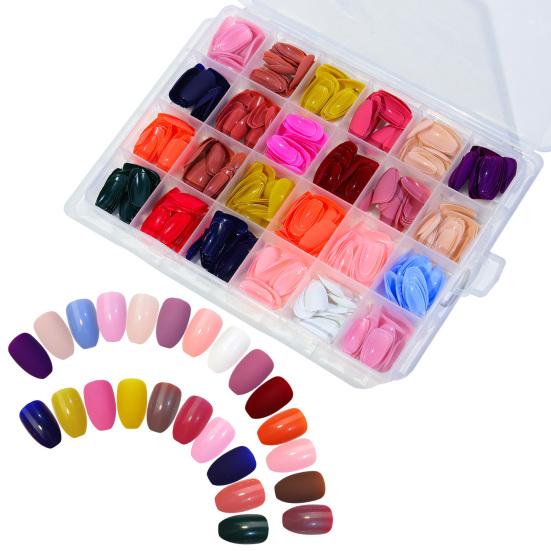 576Pcs/Box Fake Length Easy Removable To Paste Nails Short Medium Long Acrylic Matte Press On