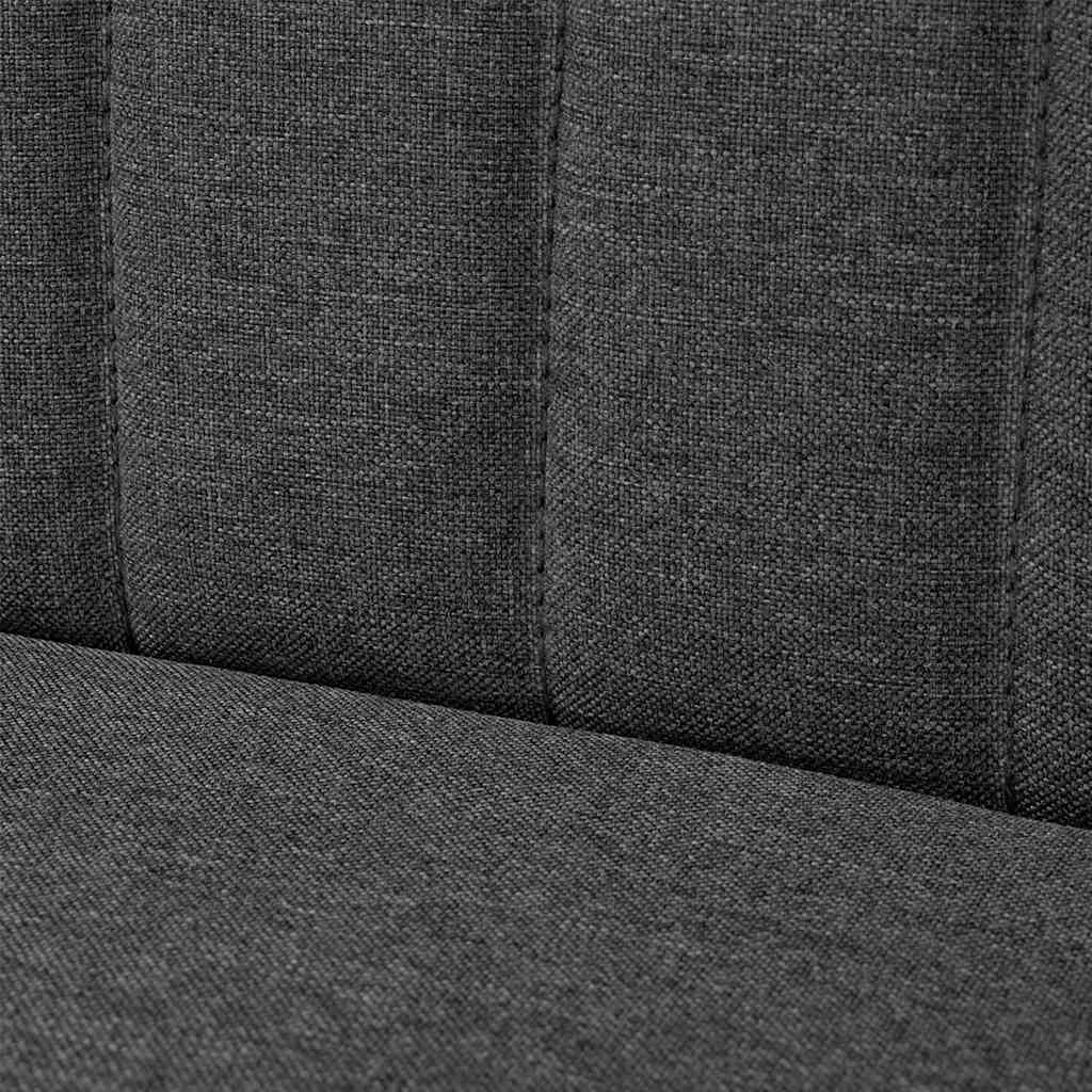 Fabric Sofa 117 X 55.5 X 77 Cm Dark Grey