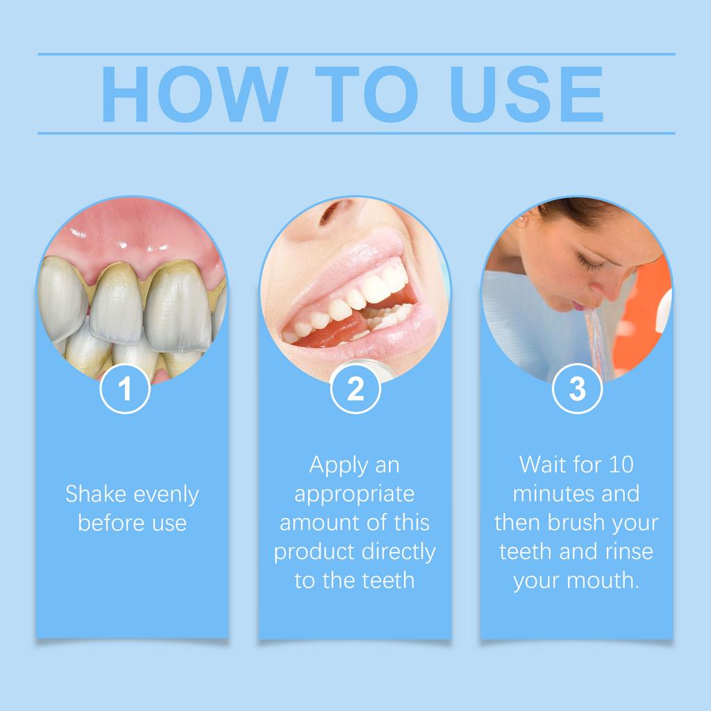 Dental Care Liquid Lasting Freshing Breath Deep Cleaning Oral Hygiene Removes Plaque Stains Teeth Brightening Serum 60ml