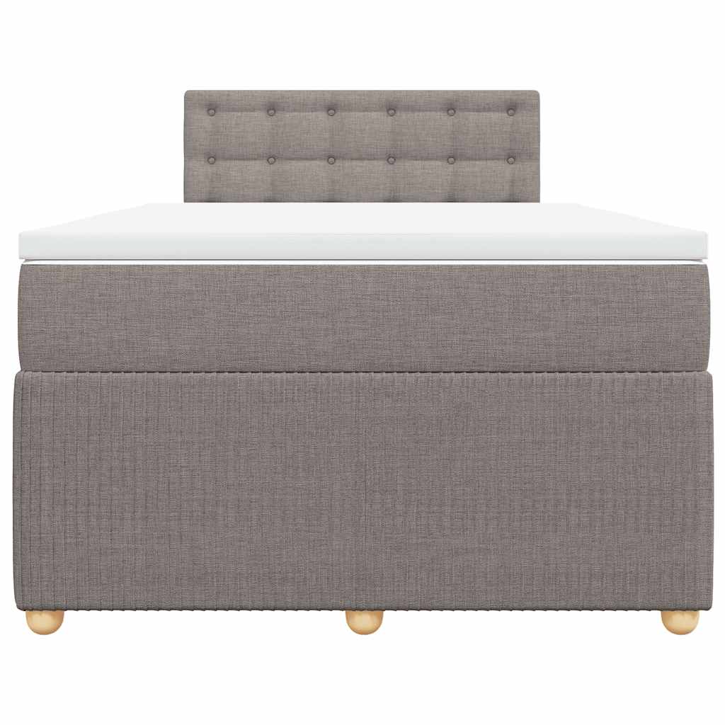 Vidaxl Kontinentalbett Mit Matratze, Taupe, 120X190 Cm, Stoff