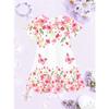 3D Print Butterfly Pattern Faux Denim Short Sleeve Dress for Girls | Casual Crew Neck, Regular Fit, Slight Stretch Fabric, Perfect for Spring/Summer