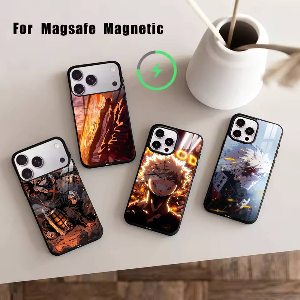 Hero Academia KK-Katsuki Phone Case For iPhone17,16,15,14,13,12,11 Plus,Pro Magnetic with Magsafe Wireless Charging