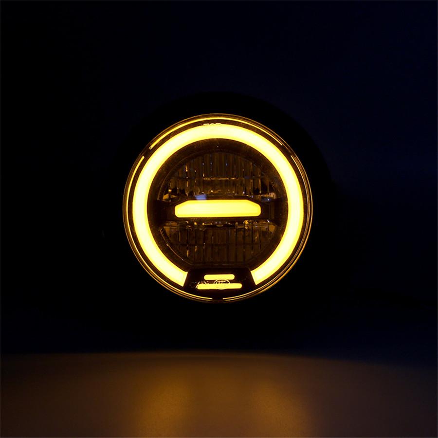 New Design 6.8 Inches (17.3cm) Metal LED Retro Headlights