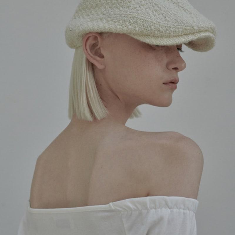 MAUSOLEUM Tweed Hunting cap-Navy,Ivory