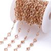 1Meter Colorful Glass Crystal Beads Chain Copper Chains for Necklace Bracelet Jewelry Making DIY Components Accessories