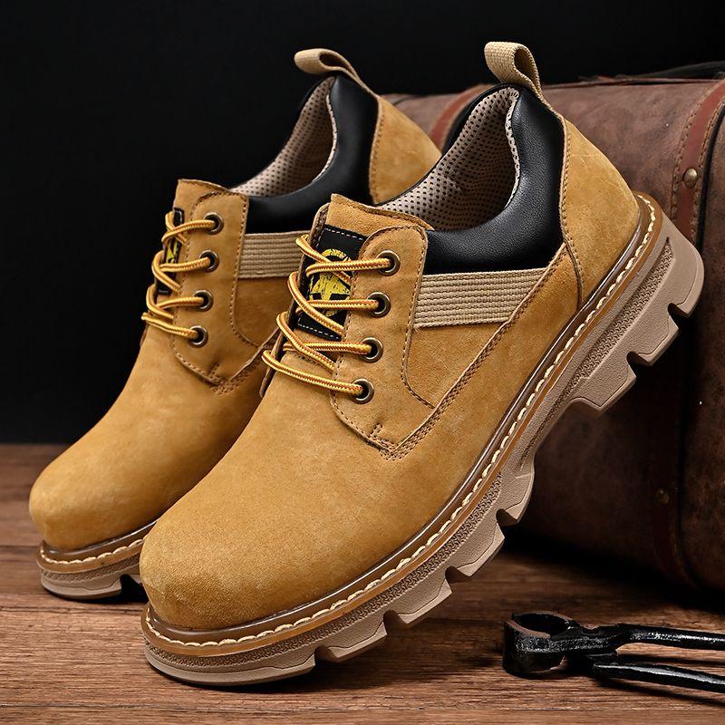 Bumblebee Martin Boots Men's Kick Workwear Yellow Short Boots