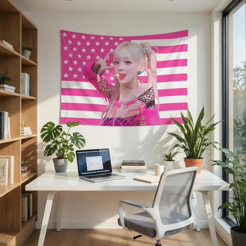 AESPA Winter-Wandteppich kpop Idol Wandbehang Ästhetische Dekoration für Schlafzimmer Wohnzimmer Büro Wohnheim