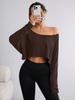 2025 Trendy European Off-Shoulder Women’s Loose Base Layer Top