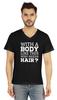 Mens Tshirt    With A Body Like This Who Needs Hair     Tshirt For Daddys Gift Tee Shirt For Funny Balding Dad