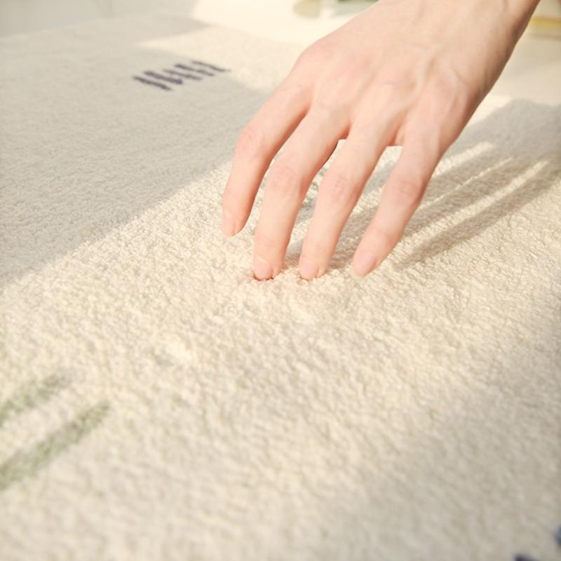 Tapis Pelucheux Doux Motif Dessin Animé Décoration de Chambre Tapis Lavable Épais Tapis Ronds Mignons pour Salon Tapis de Sol Doux Moelleux pour Salon