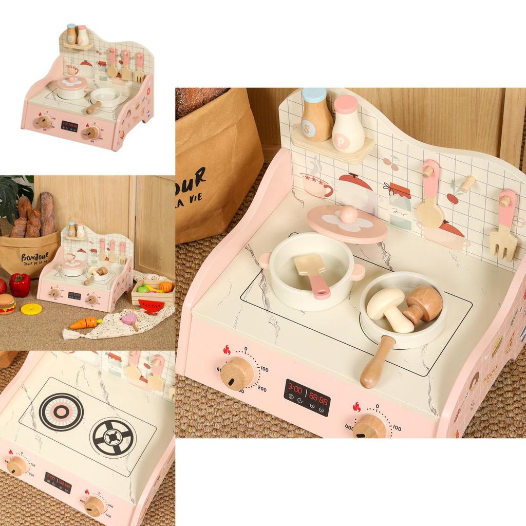 Holz-Simulations-Küchenkochgeschirr Kinder-Puzzle-Spielzeugset Für Fantasievolles Spielen Und Entwicklung