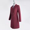 Women's Elegant Mid-Length Tweed Wool Blend Coat