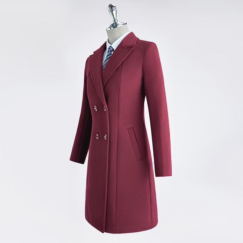Women's Elegant Mid-Length Tweed Wool Blend Coat
