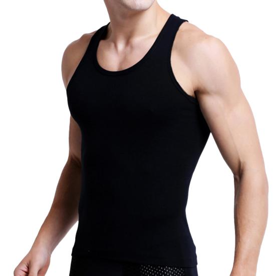 Men Summer Fitness Vest Solid Color Seamless Plus Size Crew Neck Sleeveless Stretchy Soft Breathable Quick-drying Pullover Casual Men Gym Sport