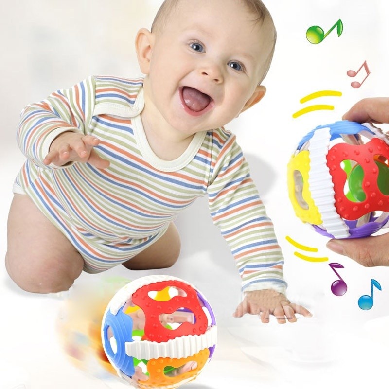 Roliga babyleksaker Liten högljudd klocka Boll skallrar Mobilleksak Baby Speelgoed Nyfödd spädbarn Intelligens Gripande Pedagogiska leksaker