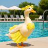 Novelty Duck Hawaiian Costume Festive Duck Cosplay Costume Porch Goose Outfit  Summer